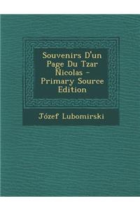 Souvenirs D'Un Page Du Tzar Nicolas