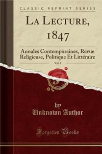 La Lecture, 1847, Vol. 1