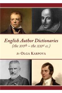 English Author Dictionaries (the Xvith Â 
