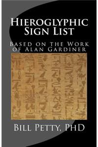 Hieroglyphic Sign List