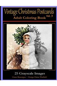 Vintage Christmas Postcards Vol 3 Adult Coloring Book