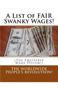 List of FAIR Swanky Wages!
