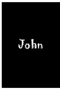 John - Black Personalized Journal / Notebook / Blank Lined Pages