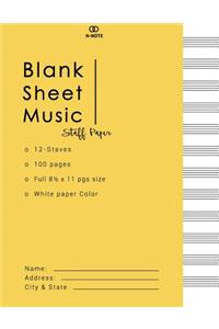 Blank Sheet Music Staff paper