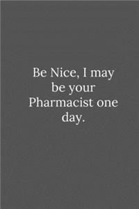 Be Nice, I may be your Pharmacist one day.