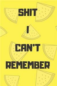 Shit I Can't Remember