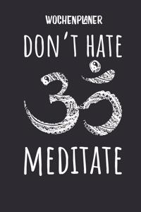 Wochenplaner mit Yoga Meditation Spruch Om