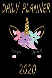 Unicorn daily planner 2020 golden letters