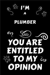 I'm A Plumber And You Are Entitled To My Opinion