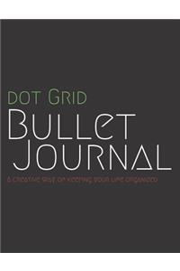 DOT GRID BULLET JOURNAL / Notebook-Grey Dotted Grid-Soft Matte Cover Notebook, Premium White Paper, Large 8.5 x 11 in 110 Pages