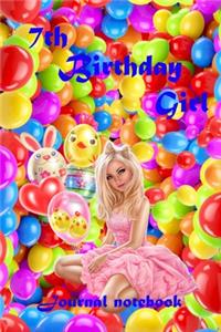 7th Birthday girl journal notebook