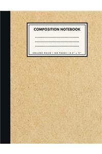 College Ruled Composition Notebook