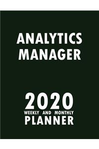 Analytics Manager 2020 Weekly and Monthly Planner