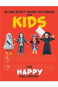 Blank Sheet Music Notebook for Kids