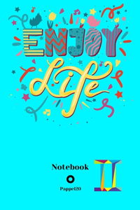 Dot Grid Notebook Gemini Sign Cover Color Aqua 160 pages 6x9-Inches