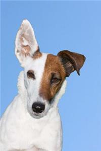Cute Little Fox Terrier with One Ear Up Journal