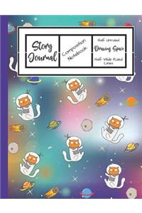 Story Journal Composition Notebook Half Unruled Drawing Space Half Wide Ruled Lined
