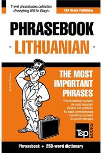 English-Lithuanian phrasebook & 250-word mini dictionary