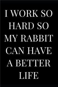 I Work So Hard So My Rabbit Can Have a Better Life