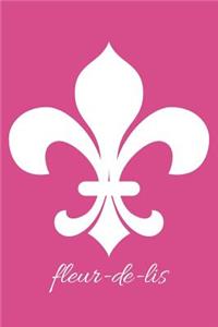 fleur-de-lis - Fuchsia Blank Notebook