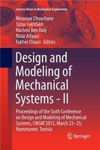 Design and Modeling of Mechanical Systems - II