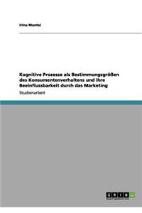Kognitive Prozesse als Bestimmungsgrößen des Konsumentenverhaltens und ihre Beeinflussbarkeit durch das Marketing