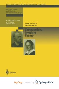 Computational Invariant Theory