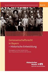 Genossenschaftsrecht in Bayern: Historische Entwicklung