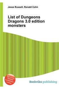 List of Dungeons Dragons 3.0 Edition Monsters
