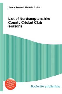 List of Northamptonshire County Cricket Club Seasons