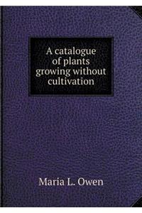 A Catalogue of Plants Growing Without Cultivation