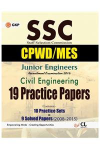 SSC (CPWD/MES) Civil Engineering (Junior Engineer) 19 practice papers 2016