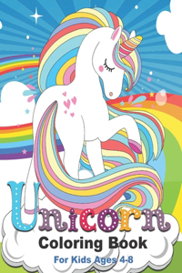 Unicorn Coloring Book for Kids Ages 4-8