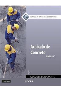 Concrete Finishing Trainee Guide in Spanish, Level 1 (International Version)