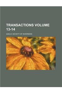Transactions Volume 13-14
