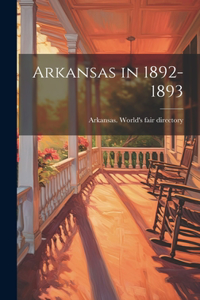 Arkansas in 1892-1893