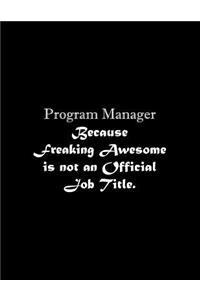 Program Manager Because Freaking Awesome is not an Official Job Title