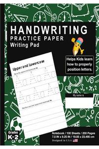Handwriting Practice Paper Writing Pad