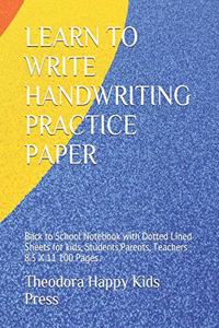 Learn to Write Handwriting Practice Paper