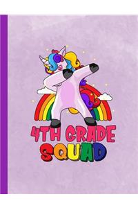 Dabbing Unicorn 4th Grade Squad Notebook