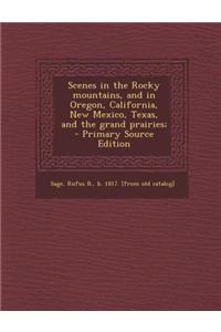 Scenes in the Rocky Mountains, and in Oregon, California, New Mexico, Texas, and the Grand Prairies; - Primary Source Edition