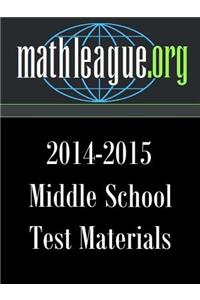 Middle School Test Materials 2014-2015