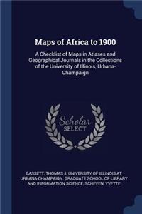 Maps of Africa to 1900