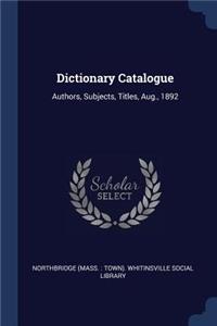 Dictionary Catalogue