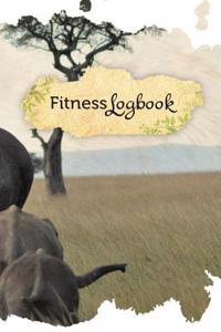 Fitness Logbook: 50 Pages, 5.5 X 8.5 Elephants