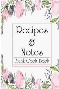 Blank Cook book Recipes & Notes