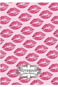 Kiss Pattern Notebook / Journal: Dot-grid, Graph, Lined, Blank No Lined; Pocket Notebook / Journal / Diary