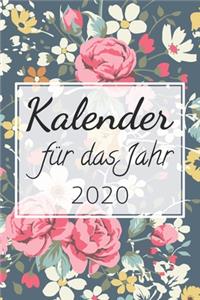 Kalender für das Jahr 2020