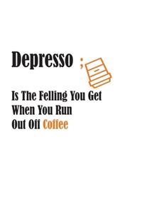 Dpresso Coffe White Notebook 120 Blank Lined Page (6 x 9)