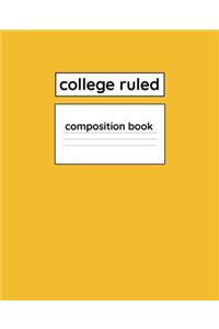 College Ruled Composition Book